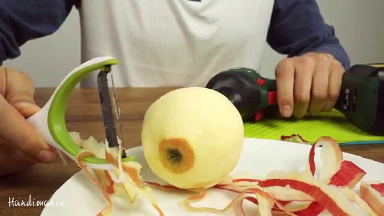 Peel an Apple with Power Drill in Few Seconds!