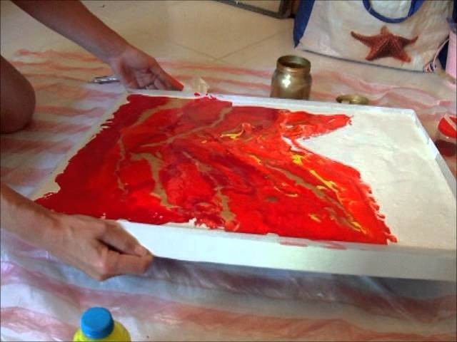 Creating a Swirled Abstract Painting in Acrylics