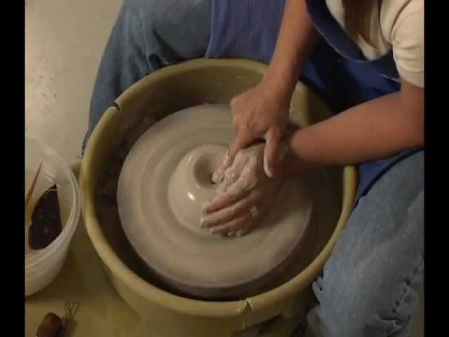 Danielle ~ The Clay Lady - Throwing a Pot on the Potters Wheel Pt. 1
