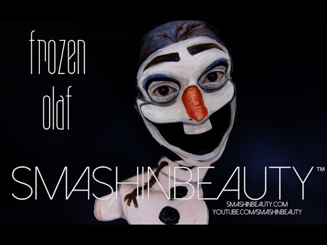 Disney Frozen Creepy Olaf the Snowman Face Paint Tutorial (Halloween Makeup Tutorial 2015)