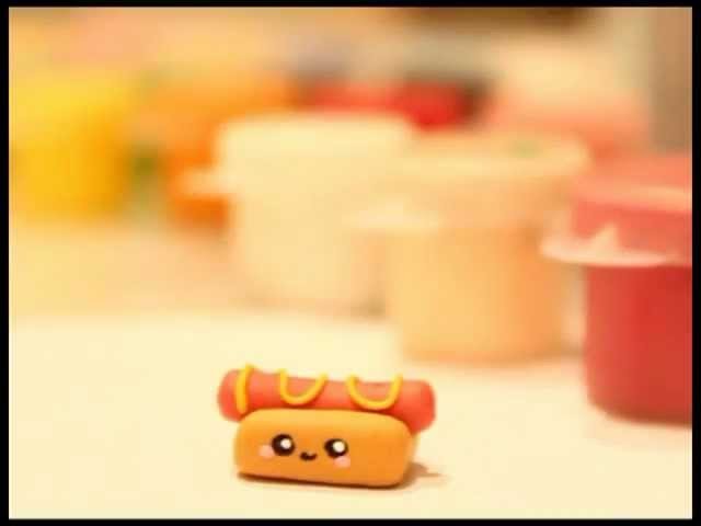 ◕‿◕ Hot dog! Kawaii Friday 24 (Tutorial in Polymer Clay)