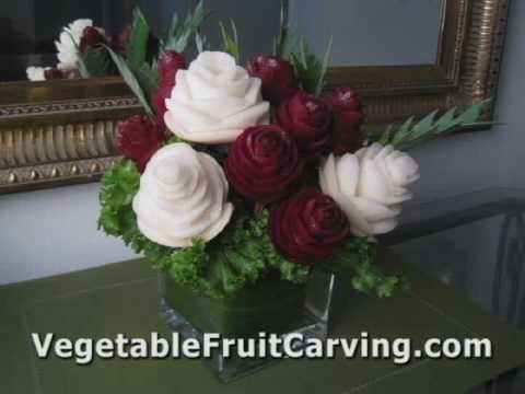 Fruit & Vegetable Carving Made Easy - Carve Hearts & Roses from Vegetables & Fruit
