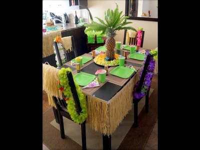 Home decor - Hawaiian luau party ideas