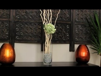 How to Decorate With Curly Willow Branches & Crystals : Decorating With Glass