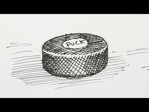 How to draw a hockey puck real easy