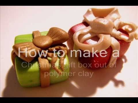 How to make a Christmas gift box from polymer clay