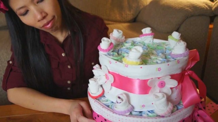 How To Make A Diaper Cake For Baby Girls