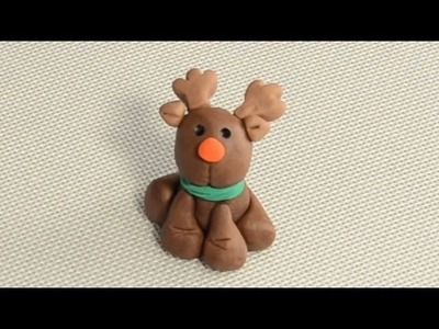How to Make a Fondant Reindeer Cupcake.Cake Decoration by Cookies Cupcakes and Cardio