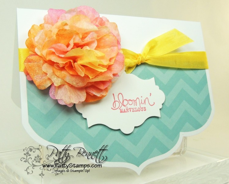 How to make a Stampin Up Creped Paper Flower