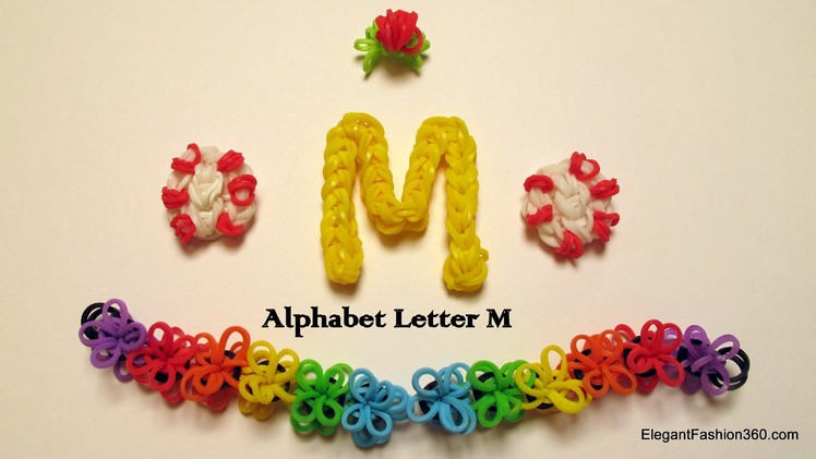 How to Make Alphabet Letter M Charm on Rainbow Loom