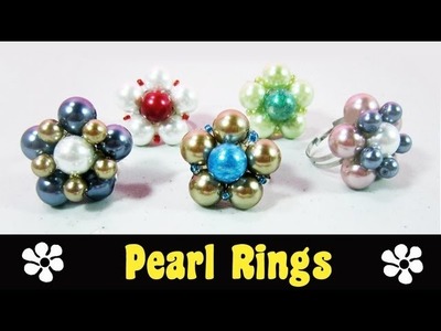 How to make easy daisy pearl rings ☮ - EP