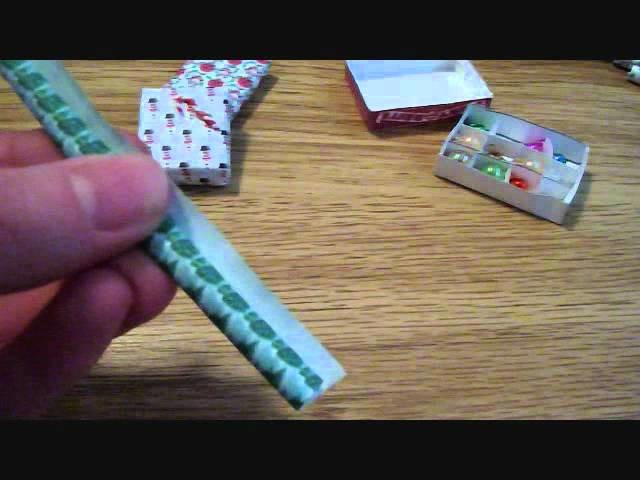 How To Make Miniature Dollhouse Christmas Wrapping Paper Rolls