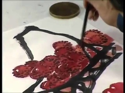How to Paint Lichi for Cherry Blossom Lovers. Chinese Bird Painting.