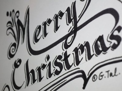 How To Write Merry Christmas Easy Step by Step Fancy Swirly Calligraphy Letters