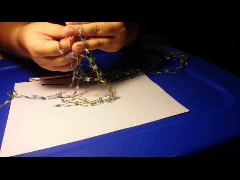 Ladder trellis yarn necklace tutorial