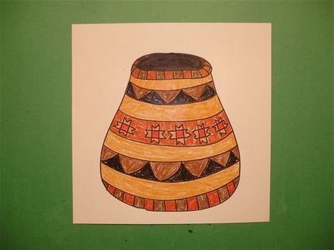 Let's Draw a Native American Indian Basket!