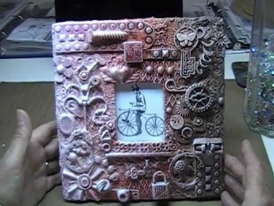 Mixed Media Picture Frame - Recycled Art - Inspired By LuvLeeScrappin