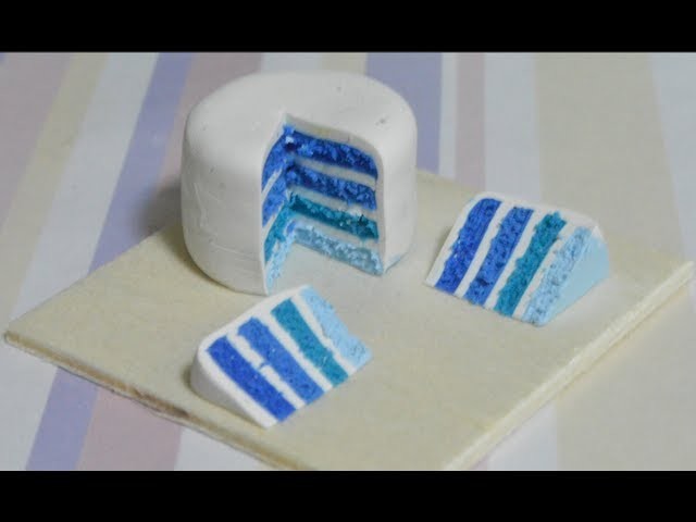 Ombre Blueberry Cake Tutorial (Polymer Clay)