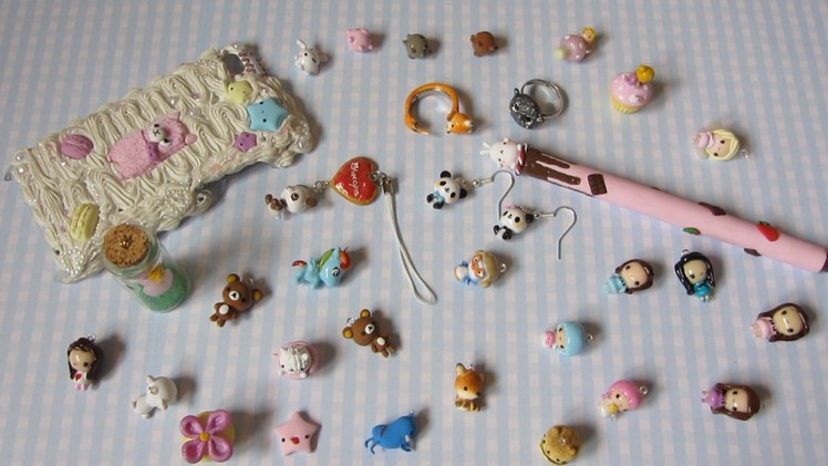 Polymer Clay Charm Update #13 - Rings, Kawaii Characters & More!
