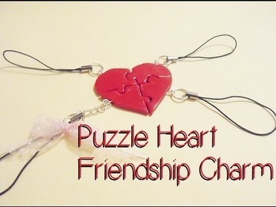 Puzzle Heart Friendship Charm |Polymer Clay tutorial [HD]