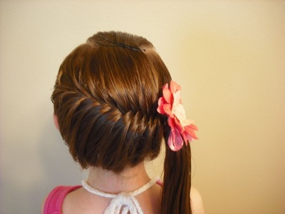 Side Swept French Fish Braid Hairstyle