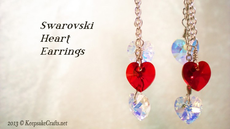Swarovski Crystal Heart Earrings Video Tutorial
