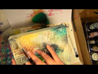TUTORIAL  How to make a Finnabair inspired mixed media canvas - fast forward mode