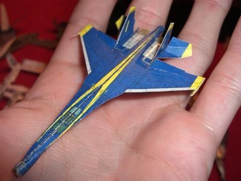 Blue Angel Micro Paper Airplane That Can Actually Fly
