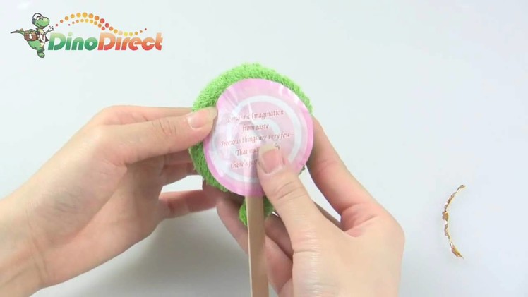 Charming Hand Towel Washcloth Shaped Swirl Lollipop Gift - dinodirect