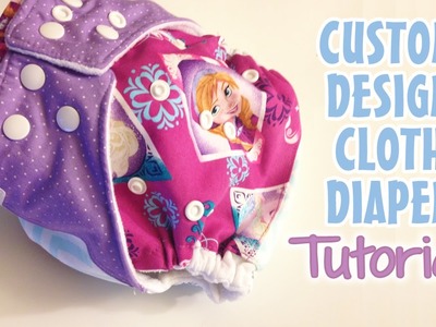 Custom design cloth diaper tutorial, Fabric over PUL -The290ss