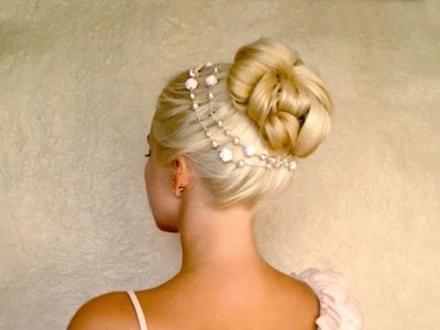 Easy wedding updo hairstyles for long hair tutorial Valentine's day bun with extensions