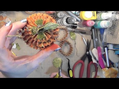 Fall Project Series #10: Rosette Floral Die -Funky Punkins and Quirky Turkey