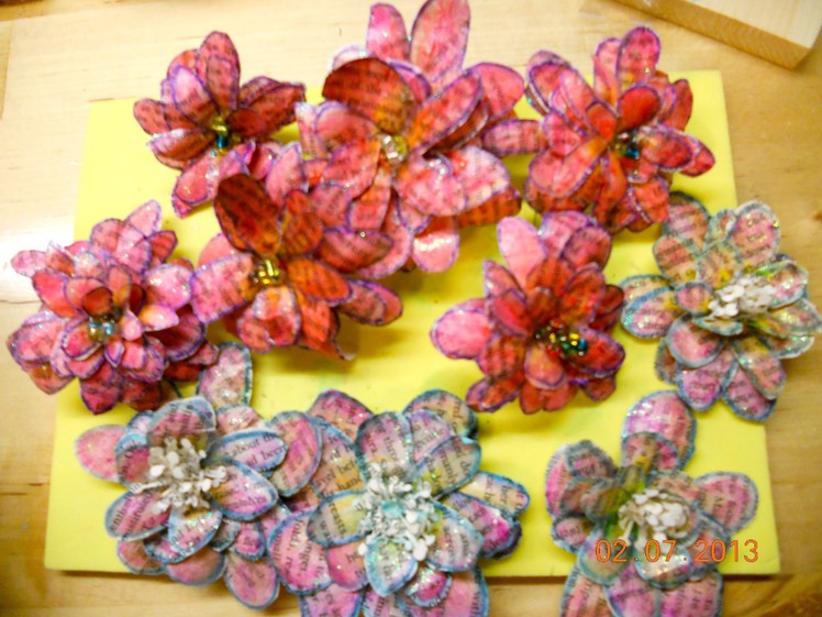 Handmade flowers without using any type of dies