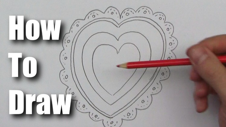 How To Draw a Valentine Heart 1