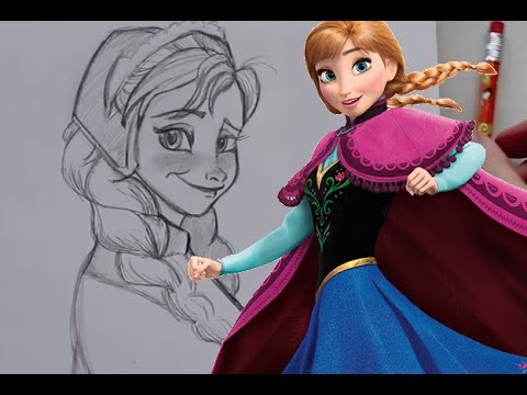 How to Draw ANNA from Disney's Frozen - @DramaticParrot