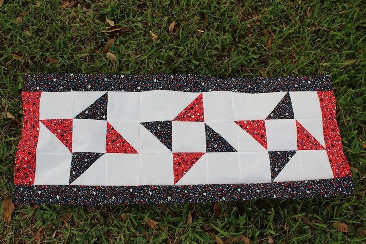 How to Make a Fourth of July Table Runner Quilt Top