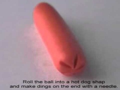 How to make a Polymer Clay Hot Dog AG doll food