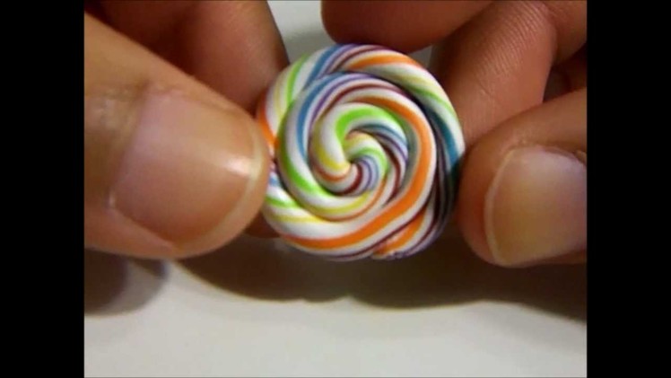 How To: Make a Rainbow Lollipop (Polymer Clay)
