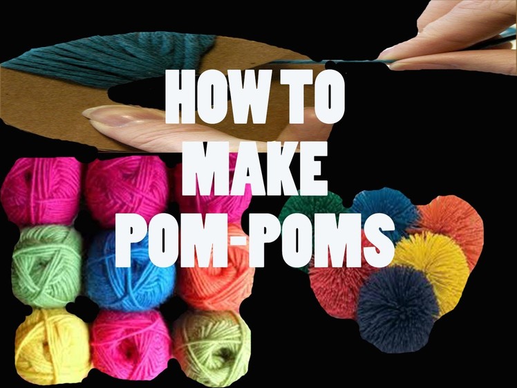 How to make pom poms the easy way with cardboard discs and wool New 2013