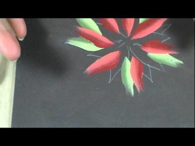 How to Paint Poinsettias with a Flora Brush by Chris Haughey