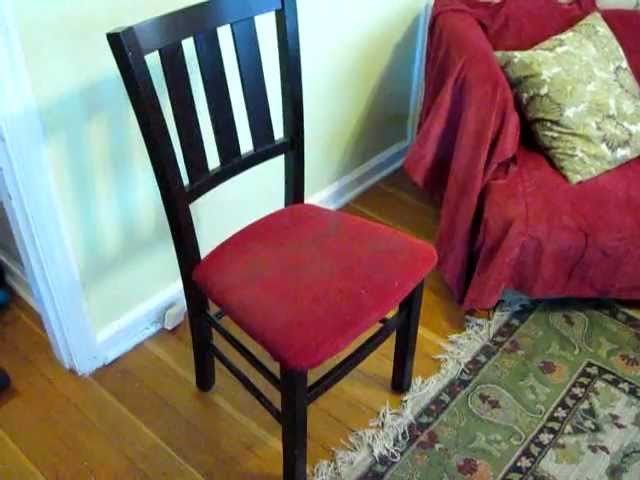 How to Upholster a Chair Seat, Part #1: dismantle the old cushion
