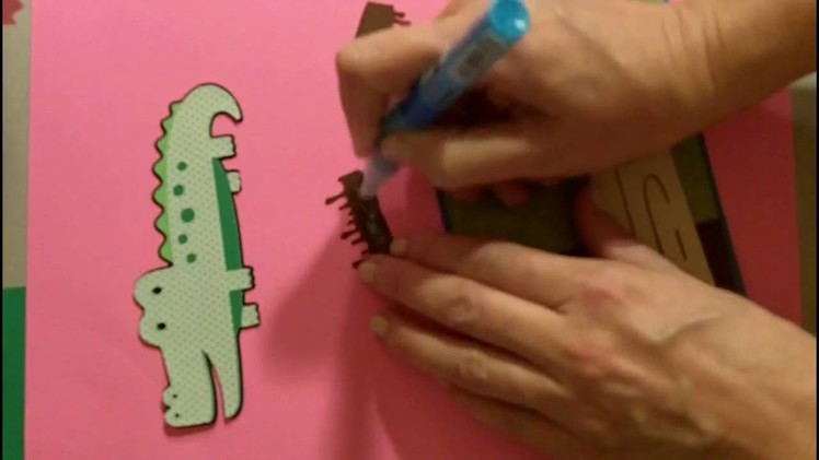 Make a card using Cricut Create A Critter Alligator