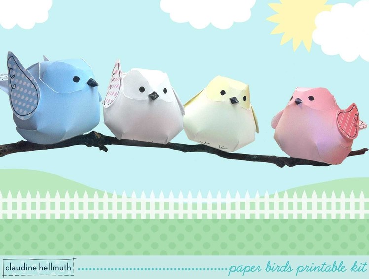 Make whimsical paper bird ornaments for weddings baby showers and more