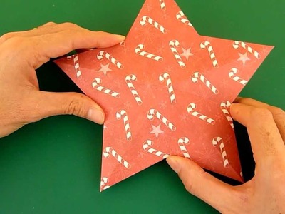 Making 3D Paper Star Christmas Decoration
