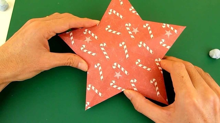 Making 3D Paper Star Christmas Decoration