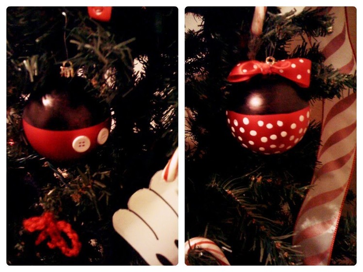 Mickey and minnie ornaments tutorial