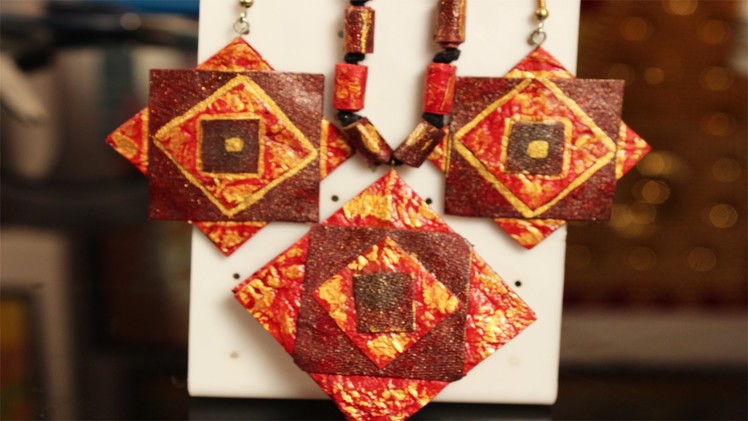Paper Jewelry  Pendant & Earrings