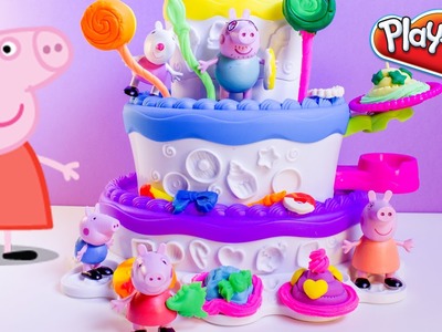 Peppa Pig Play Doh Cake Mountain Playset Sweet Shoppe Peppa's Birthday Cake Dough Set Plastilina