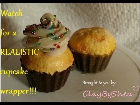 Polymer clay Cupcake Wrapper tutorial!!!!