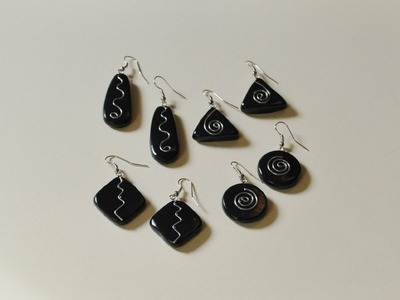 Polymer Clay Earrings with Wire Embellishments Tutorial